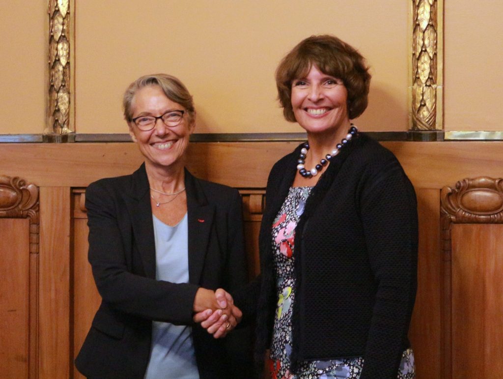 Elisabeth Borne et son homologue finlandaise, Anne Berner, à Helsinki le 7 août