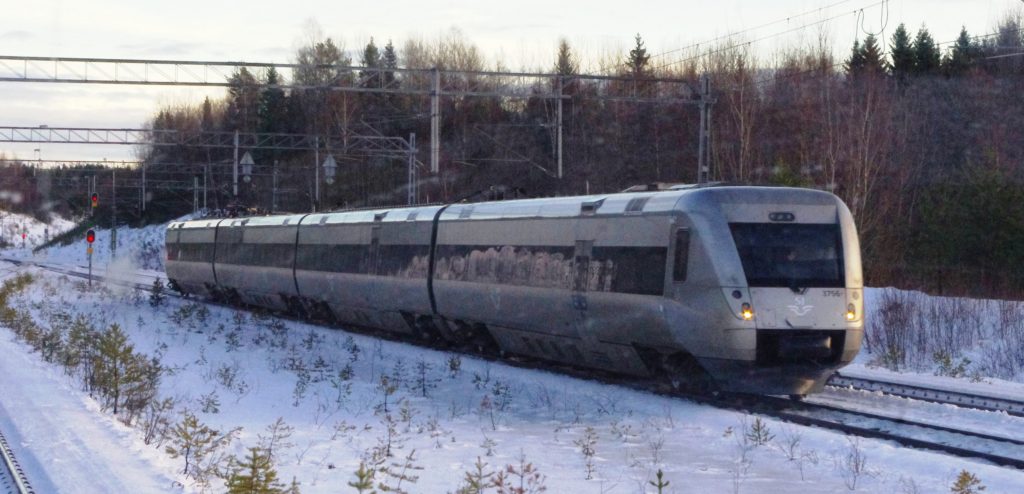 Rame SJ 3000 (Bombardier Regina), apte à 200 km/h.