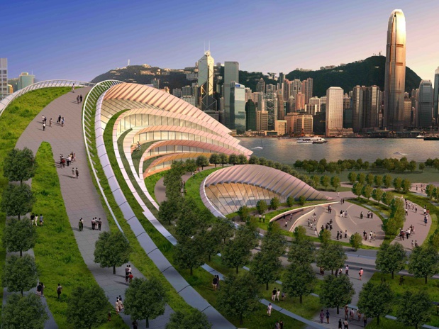 gare de Kowloon West à Hongkong