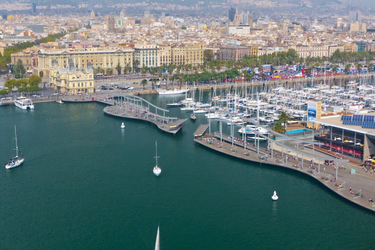 Vue aérienne de Barcelone