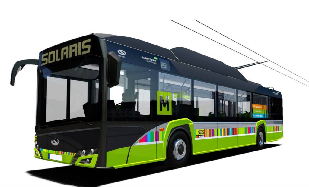 Trolleybus IMC Solaris de Saint-Etienne