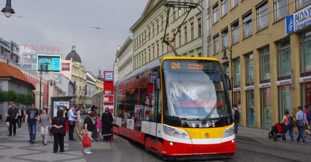 Tram Škoda à Prague