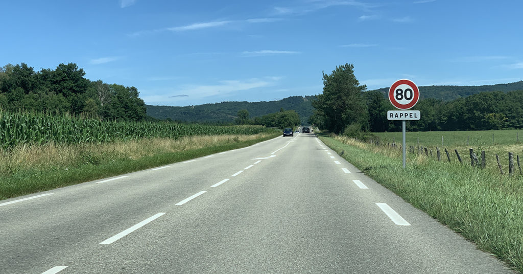 Route 80km/h campagne