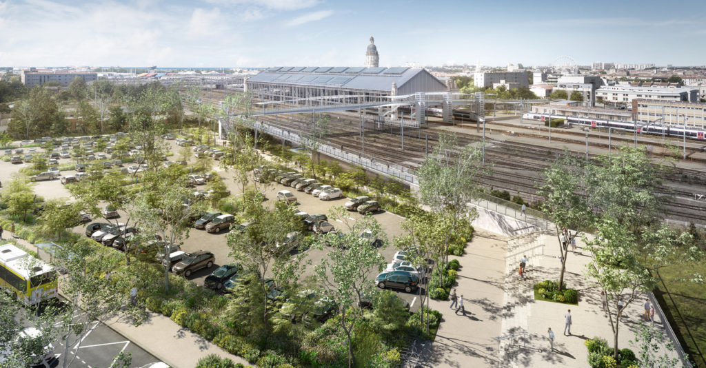 Vue aérienne de la gare de La Rochelle