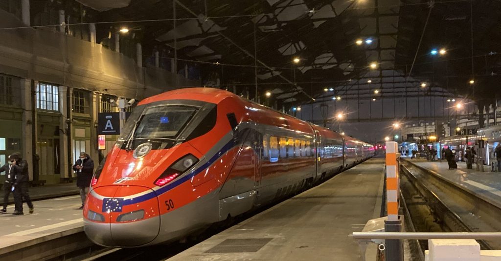 Départ du premier train Trenitalia France de Paris pour Milan