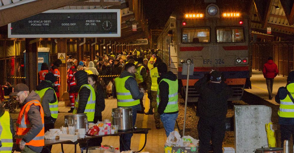 Réfugiés ukrainiens mars 2022 Ukraine train