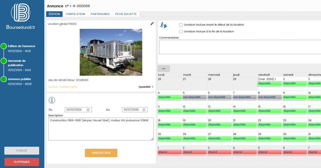 bourse du rail_ Matériel géré en Location Y8000