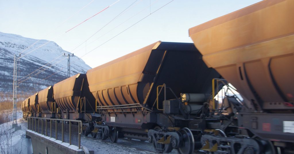 Train de minerai LKAB entre Kiruna et Narvik