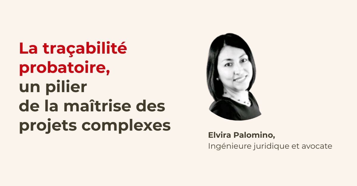Elvira Palomino, Ingénieure juridique et avocate traçabilité probatoire