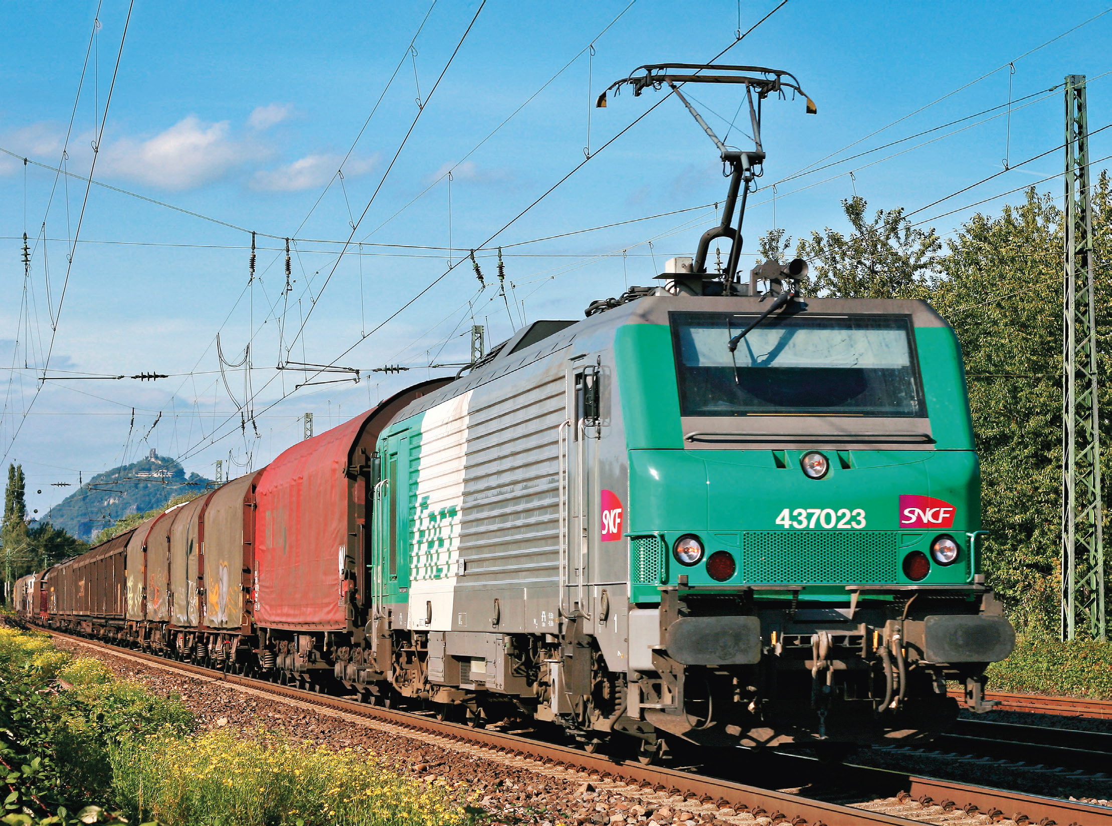 Un train de marchandises tracté par l’ex-Fret SNCF, qui a disparu à la fin de l’année dernière
