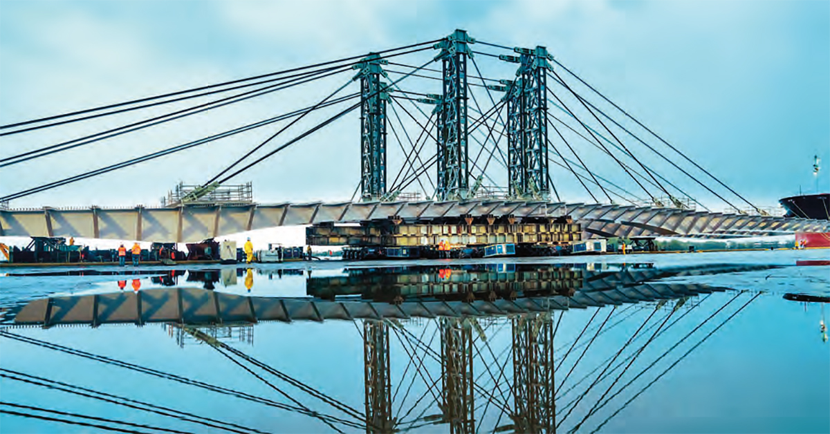 Les principes du dispositif Gaya ont été appliqués lors de la mise en place du tablier du nouveau pont Anne de Bretagne à Nantes