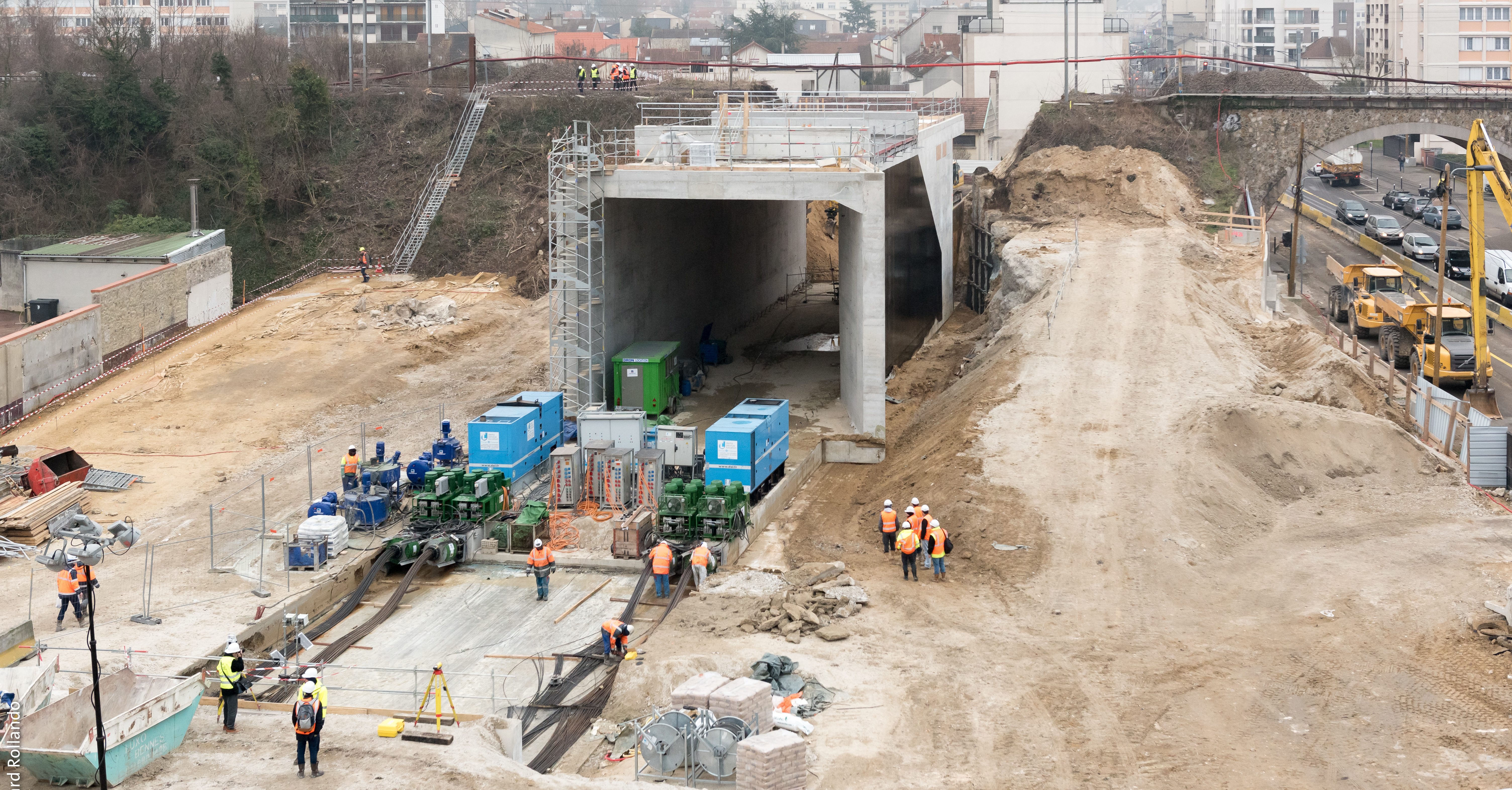 Champigny ripage du pont-rail SGP Société du Grand Paris