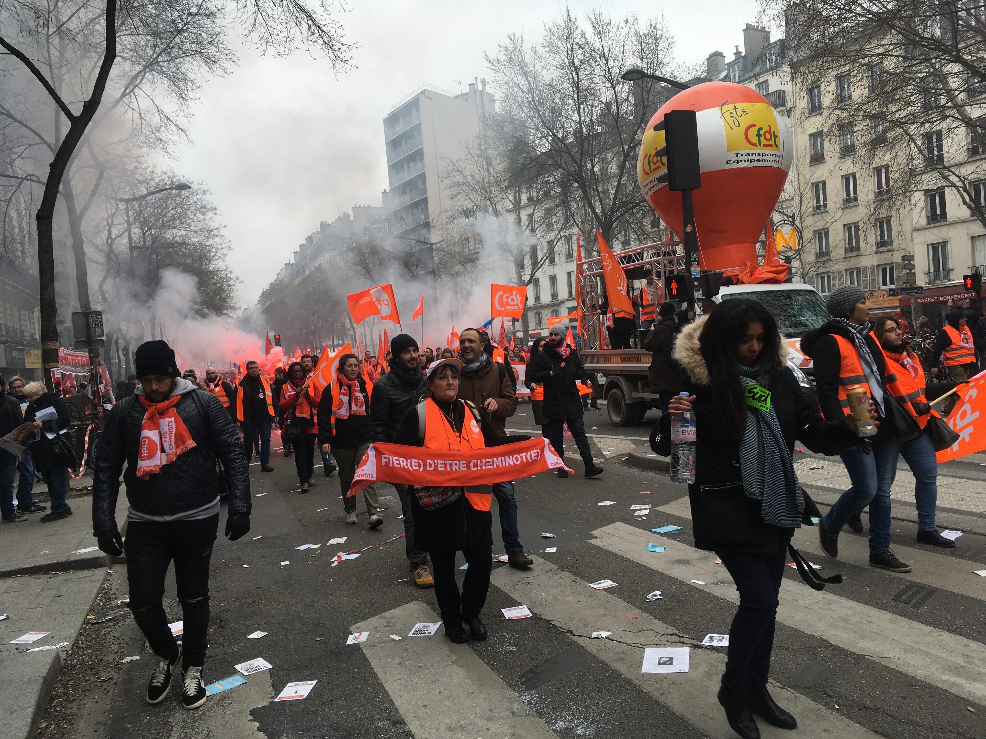 Manifestation syndicat CFDT
