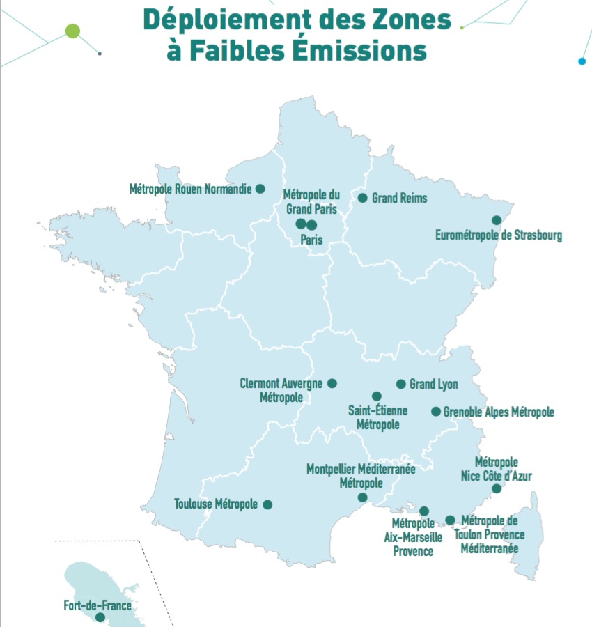 Des zones à faibles émissions dans 15 collectivités d’ici fin 2020