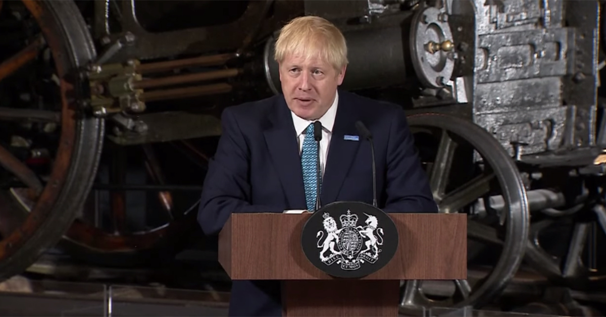 Boris Johnson s&rsquo;engage à réaliser la ligne à grande vitesse HS2 jusqu&rsquo;à Manchester