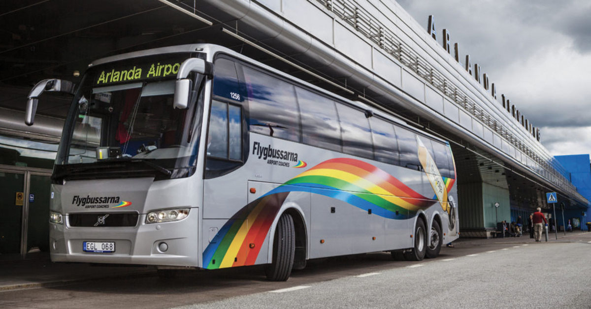 Bus aéroport Stockholm Arlanda.