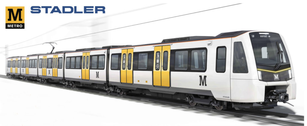 Rame Stadler pour le Tyne and Wear Metro (Newcastle)