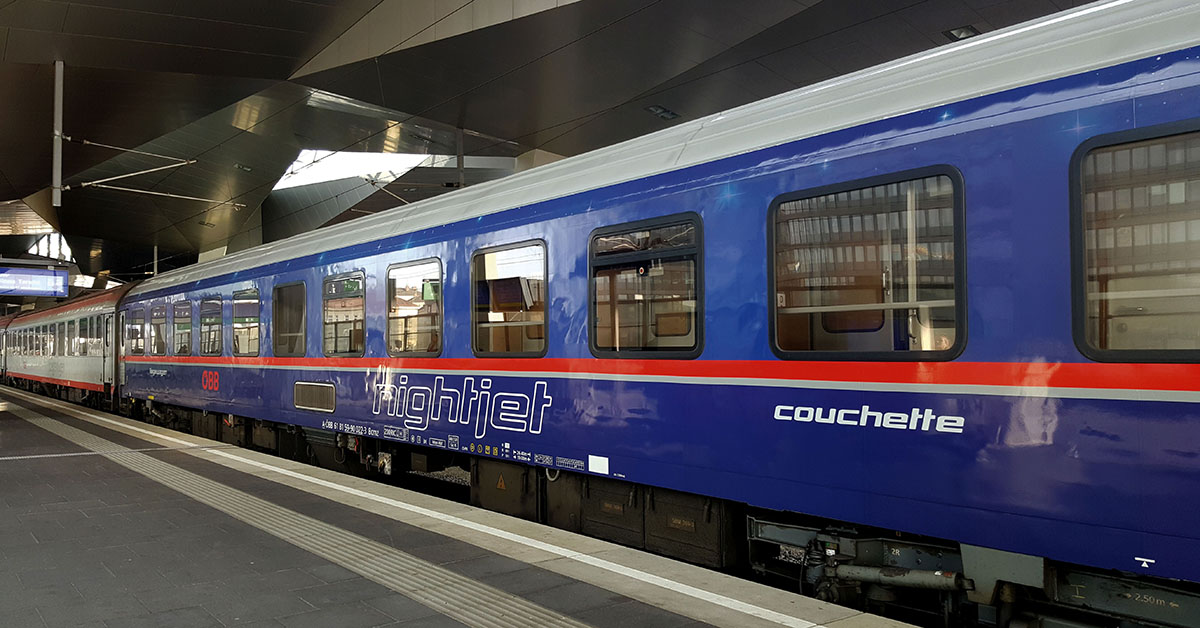 Train de nuit Nightjet.