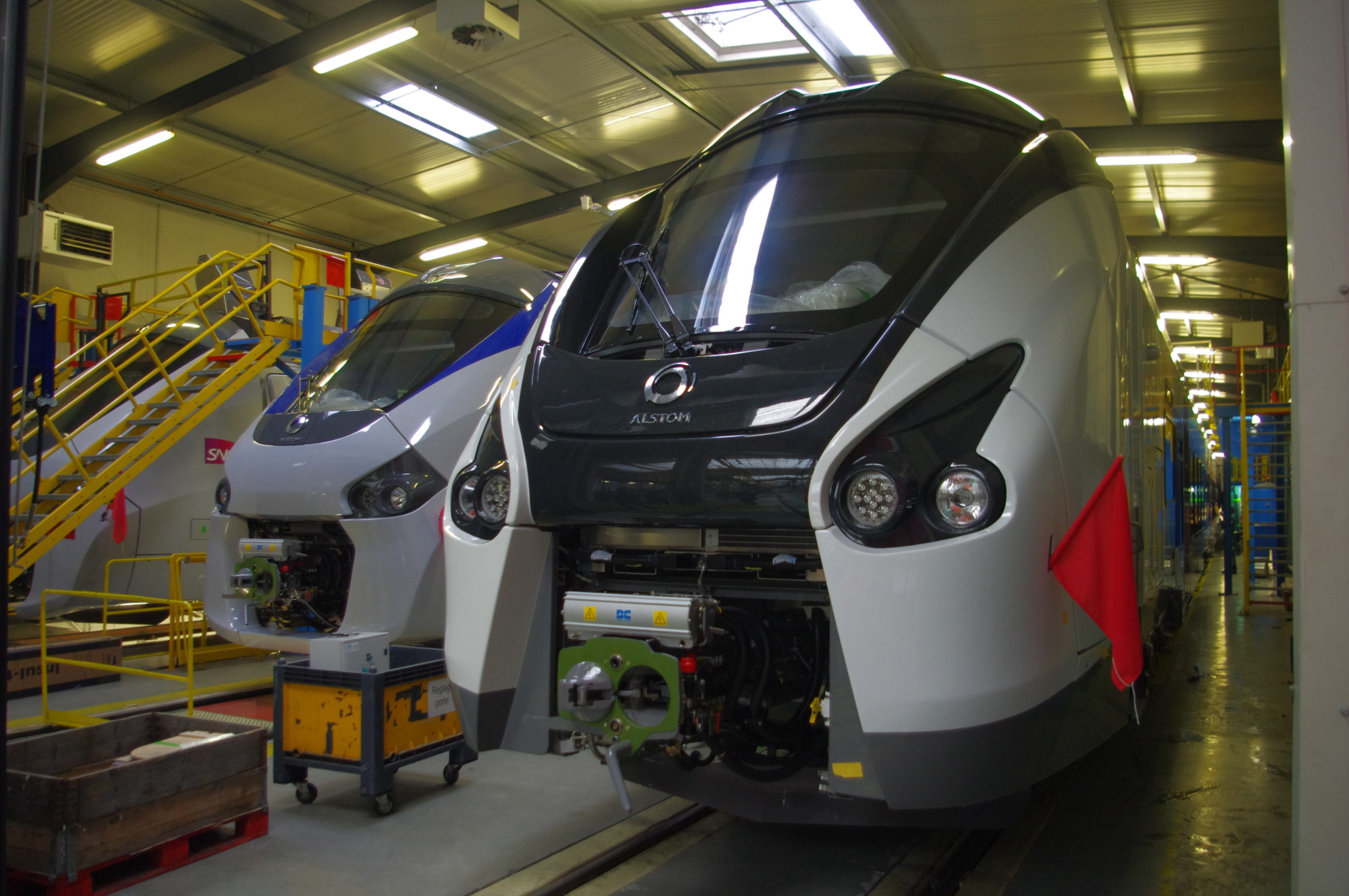 Construction de rames Coradia Polyvalent d’Alstom sur le site de production de Reichshoffen