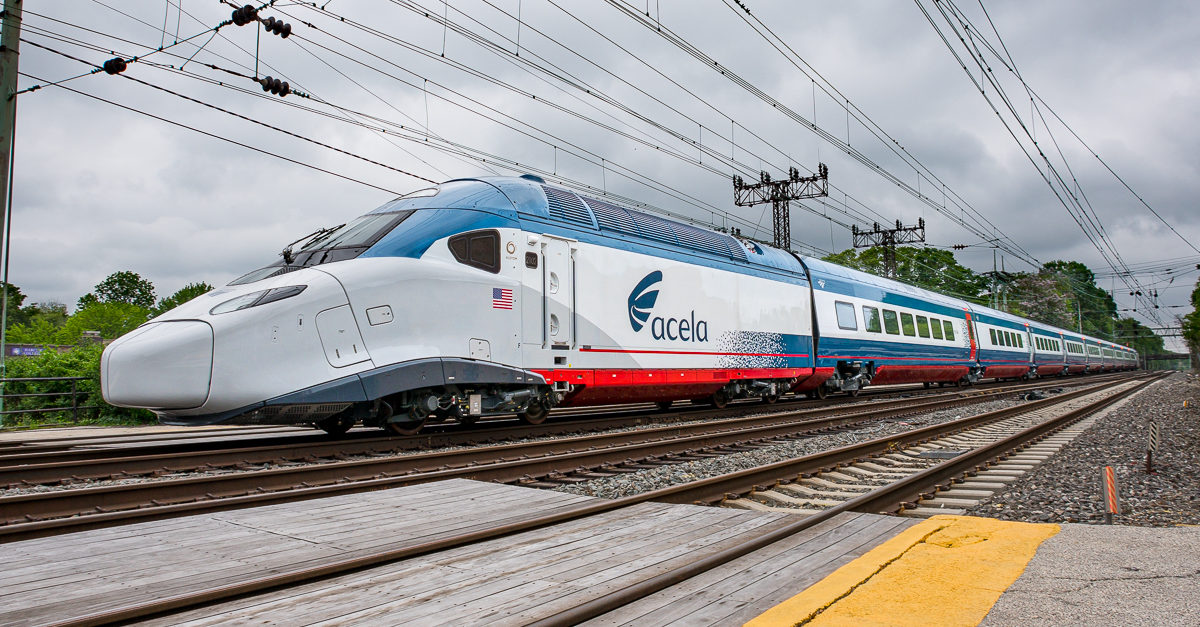 2nd test run of Pre-production Acela II on the PH Line. Amtrak has full rights to this image.
New Acela 21 in Testing