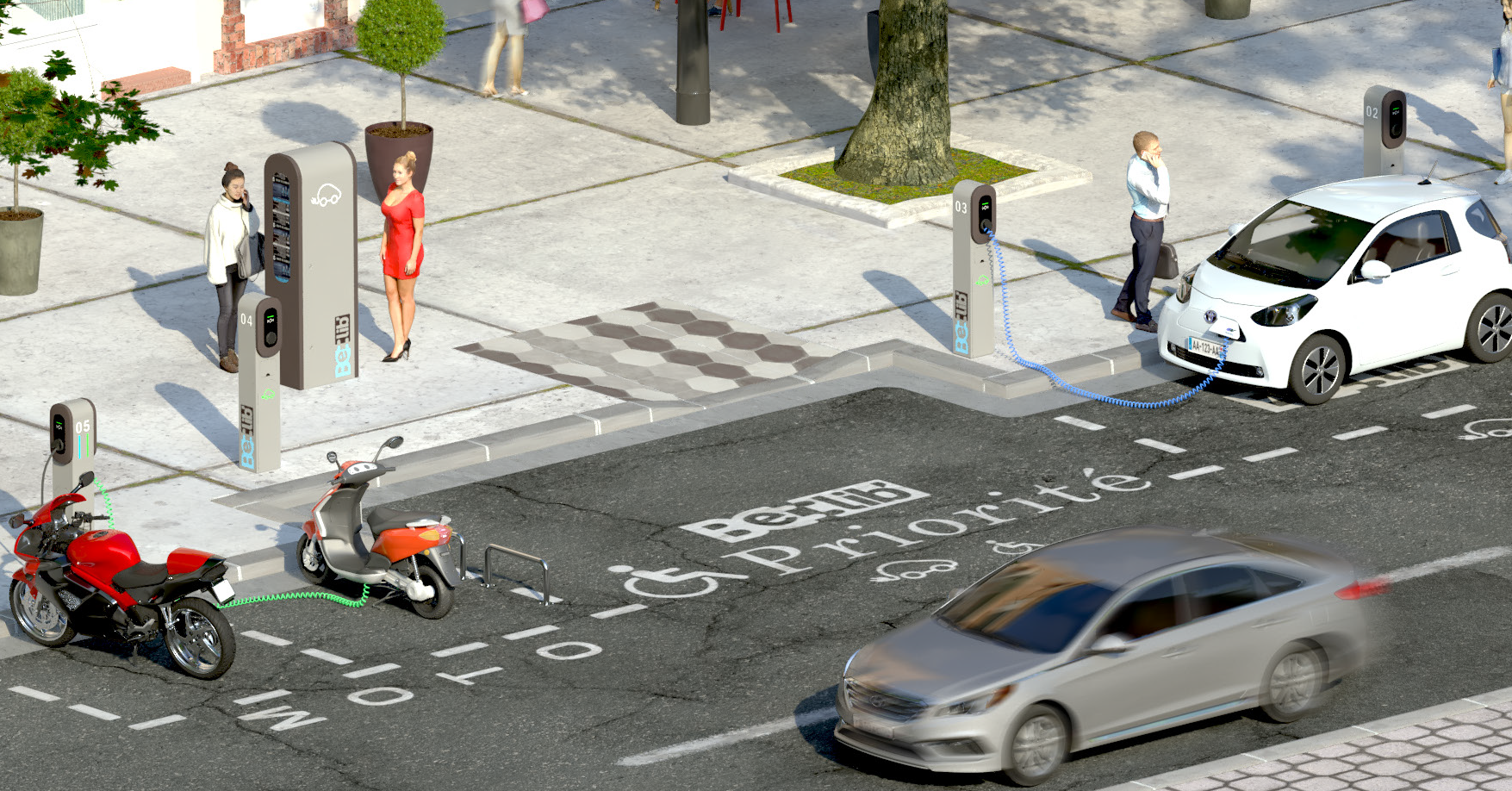 Total va gérer les bornes de recharge électrique de Paris