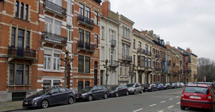 Dans une rue de Schaerbeek, une des 19 communes de Bruxelles Capitale