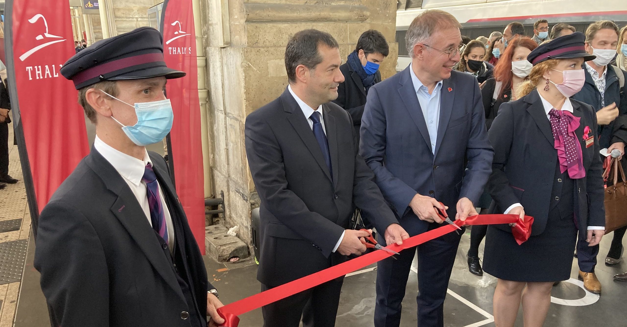 Inauguration du Thalys Ruby à Paris-Nord