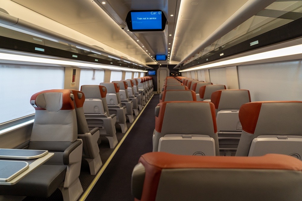 Intérieur First Class du nouvel Acela Amtrak