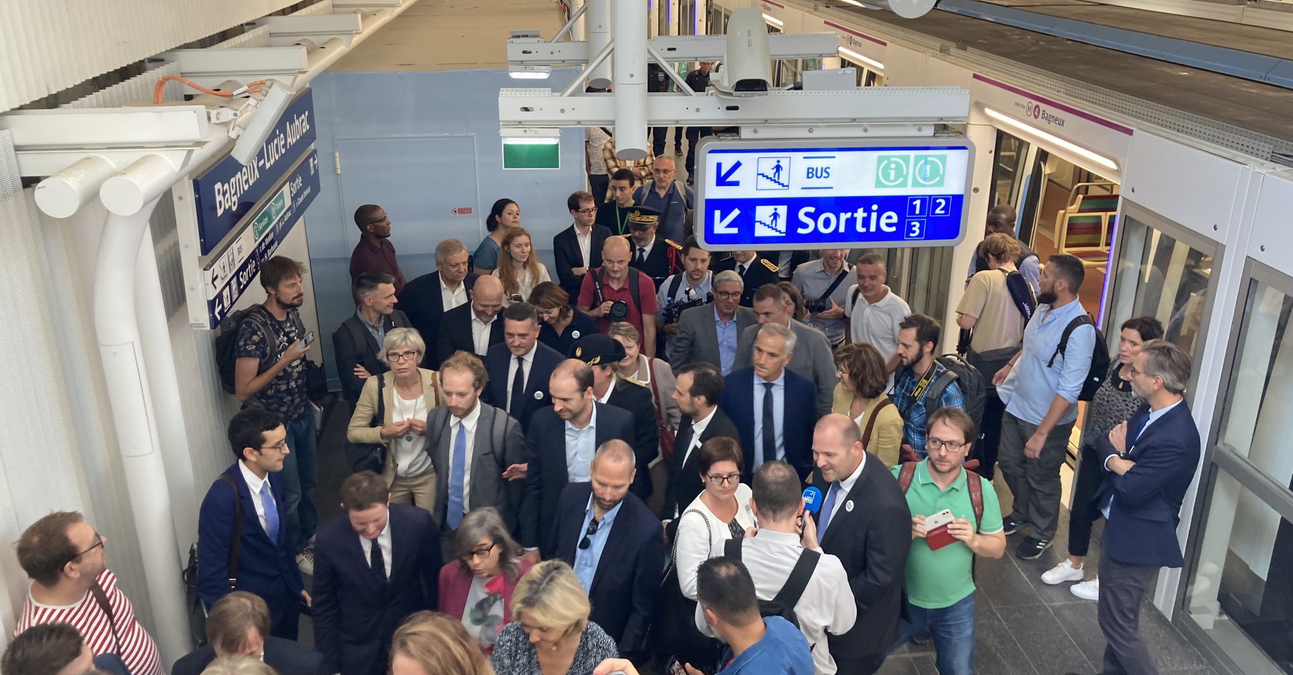 Métro automatique inaugural Bagneux Guillouard Beaune Pecresse