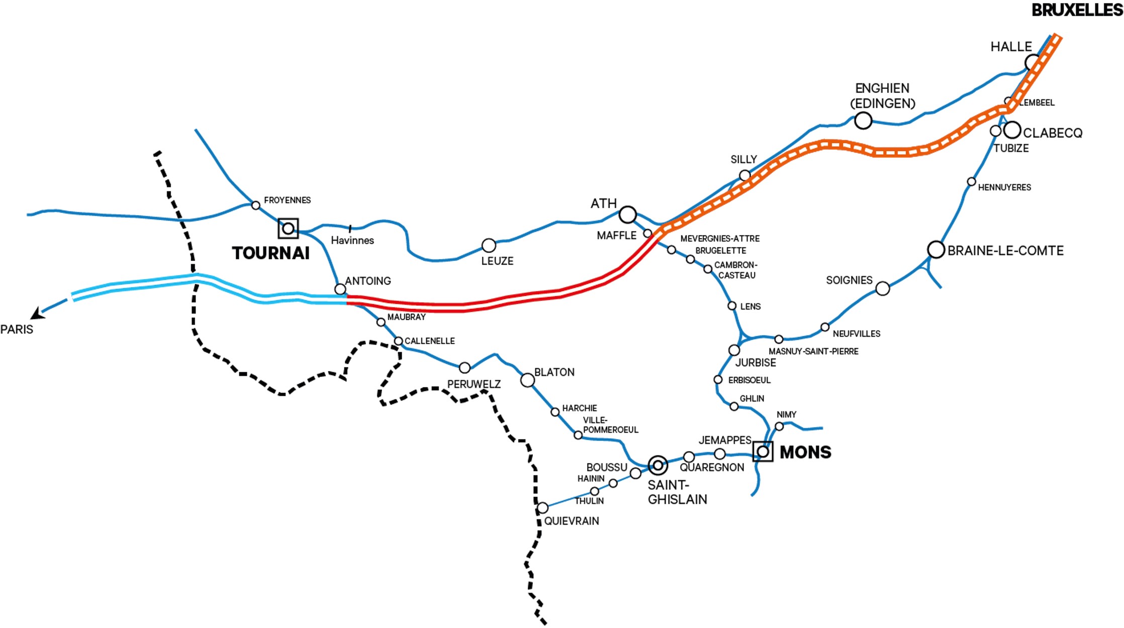 Infrabel lance dix ans de travaux de renouvellement sur la LGV Bruxelles – France