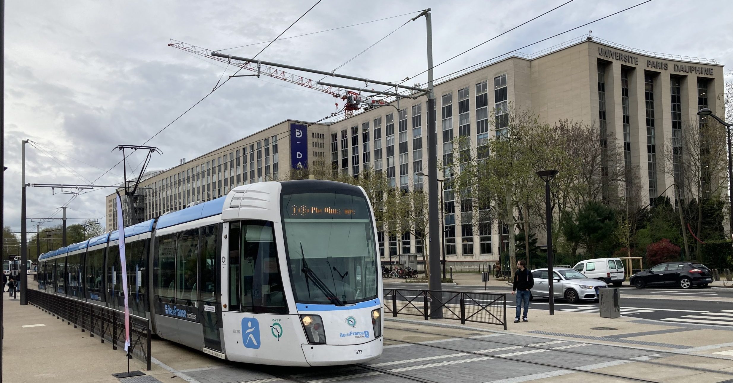 Le nouveau terminus du T3b à la Porte Dauphine.