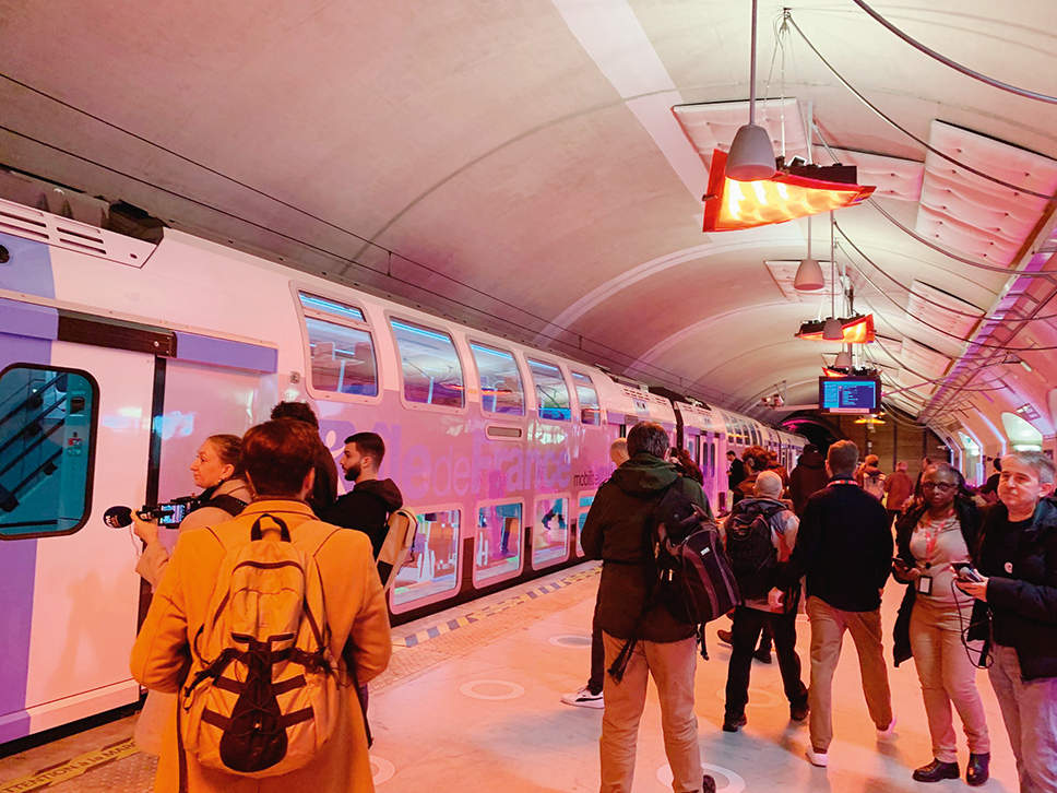 Arrivée le 13 novembre 2023 du premier RER NG en gare de Haussmann-Saint-Lazare.