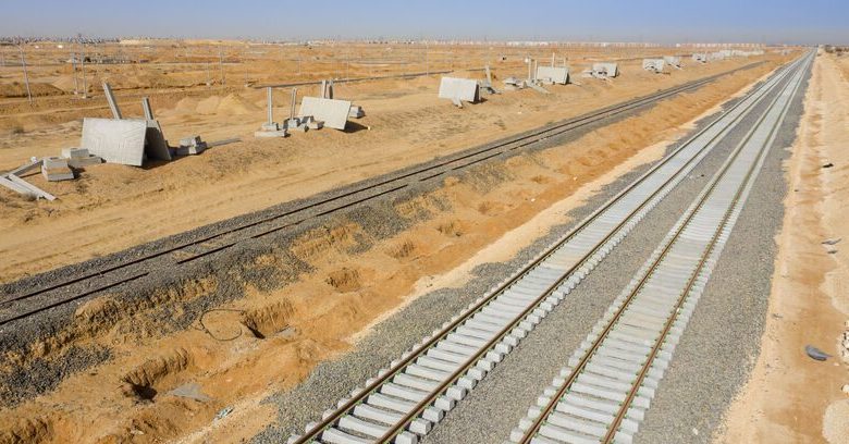 Chantier ferroviaire en Egypte