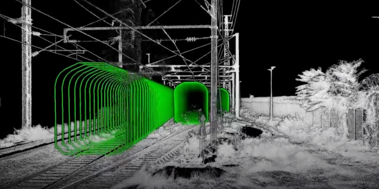 Analyse de gabarit par LiDAR à l'embranchement de voies de services ©The Cross Product