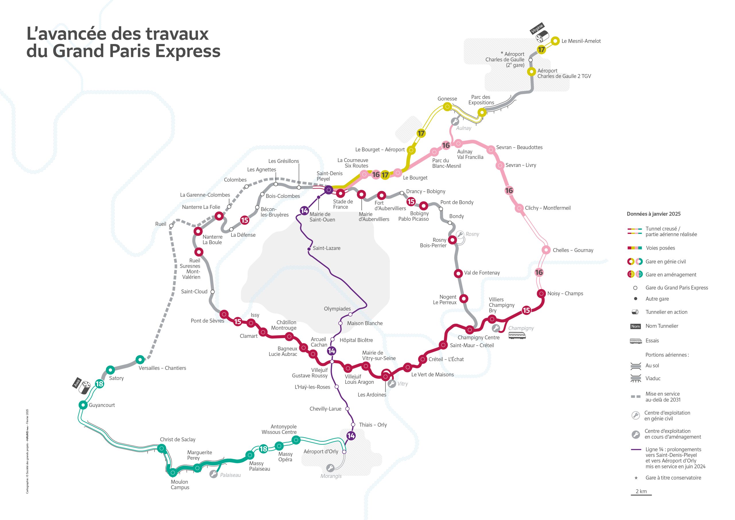 Les retards s’accroissent pour les lignes 15, 16 et 17 du Grand Paris Express