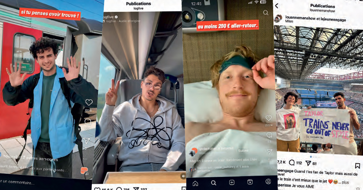 Quand les influenceurs prennent le train