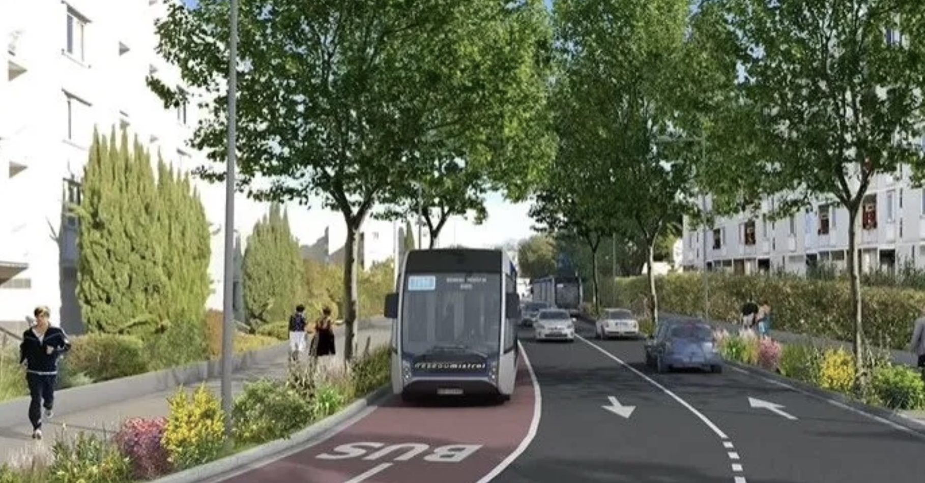 A Toulon, un Bus à haut niveau de service en forme de serpent de mer