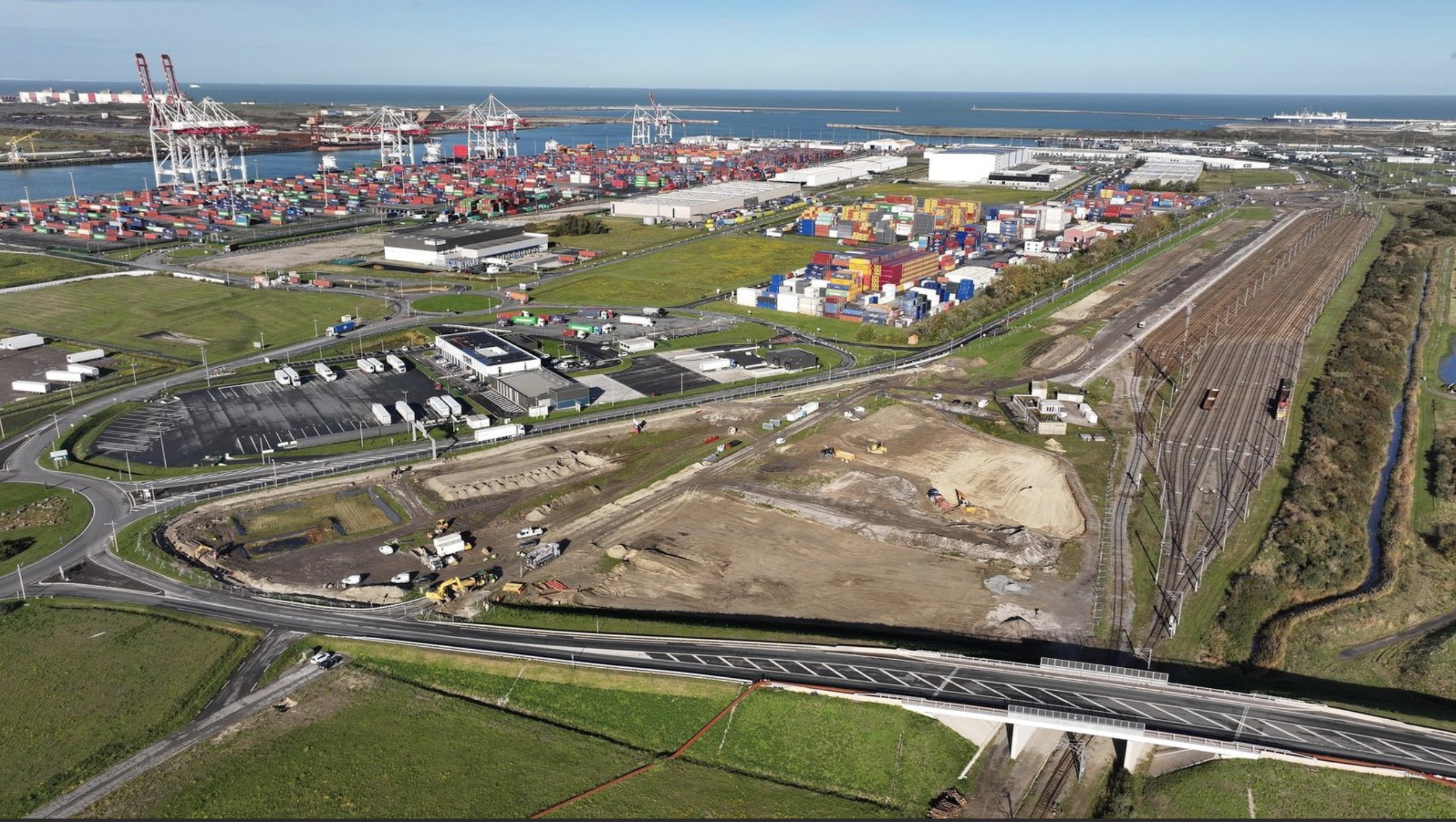 Début des travaux pour la plateforme rail-route de Dunkerque