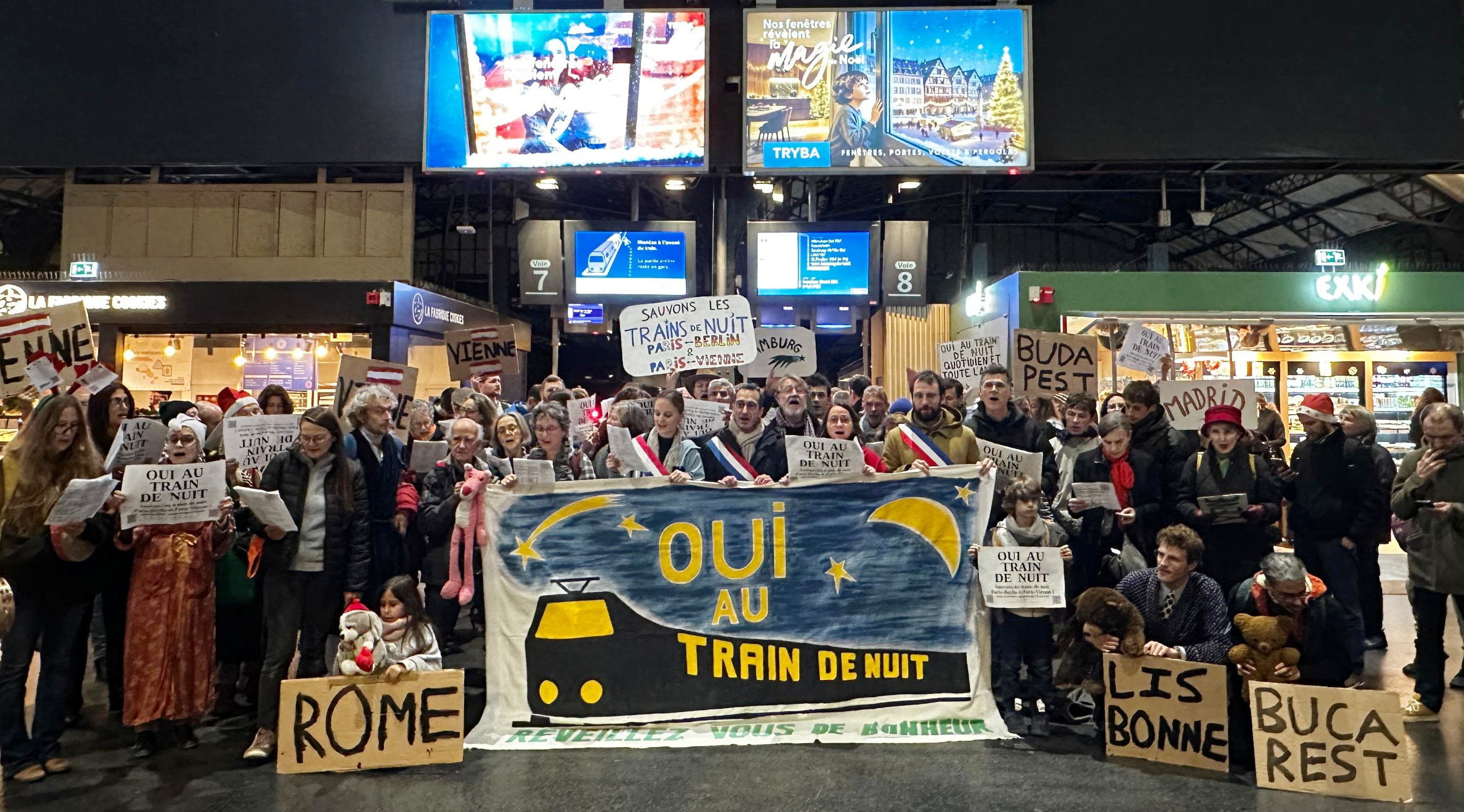 Des manifestations pour les derniers trains de nuit Paris-Berlin et Paris-Vienne